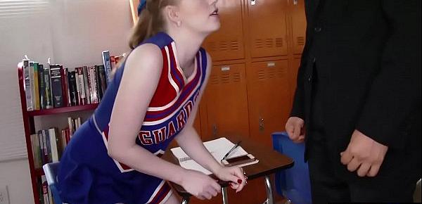  Busty crazy cheerleader teen smashed by her teacher